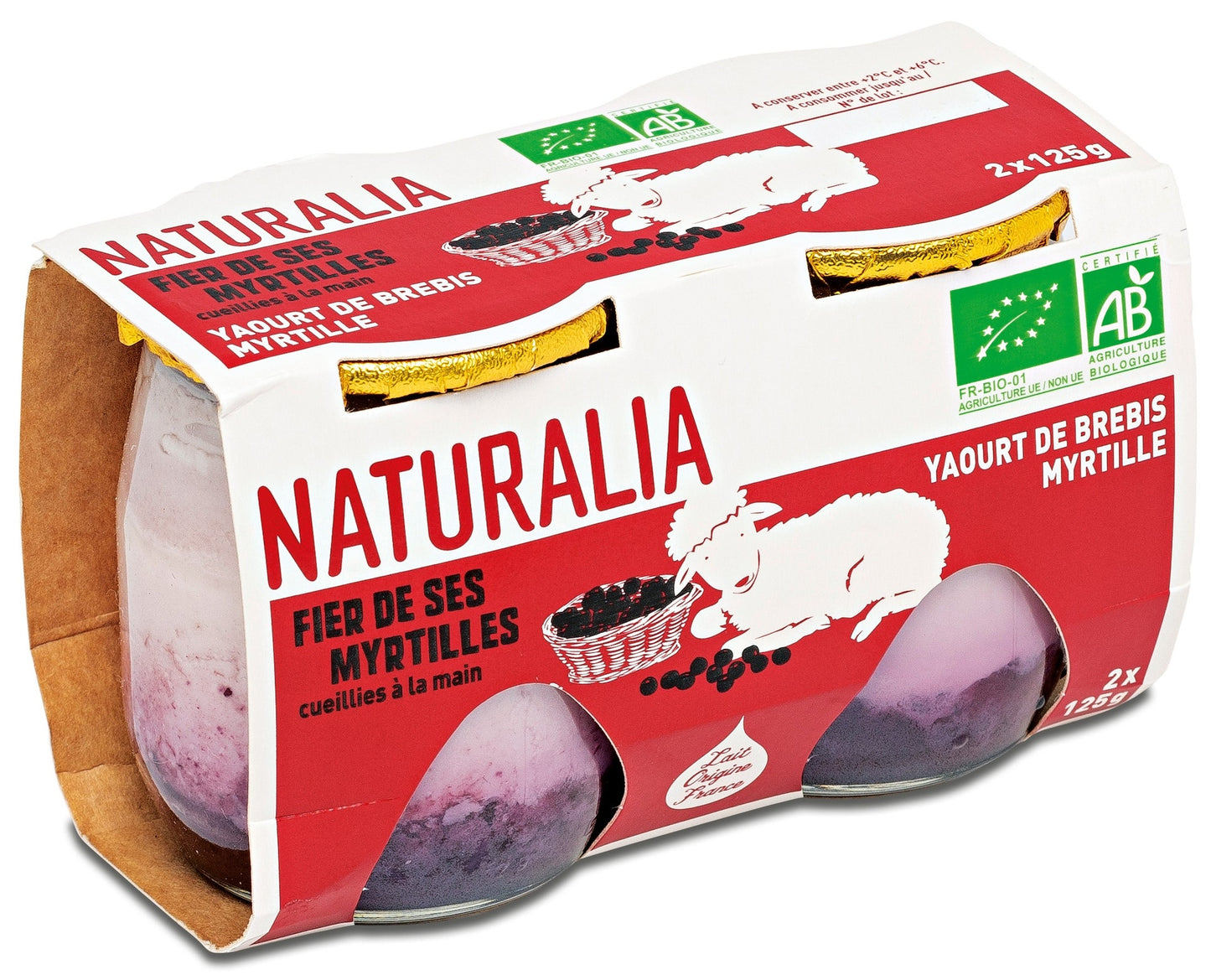 Naturalia BIO Ovčí jogurt s borůvkami, 2x125g
