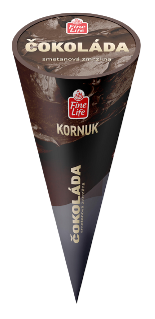 Fine Life Kornuk čokoláda se smetanou
