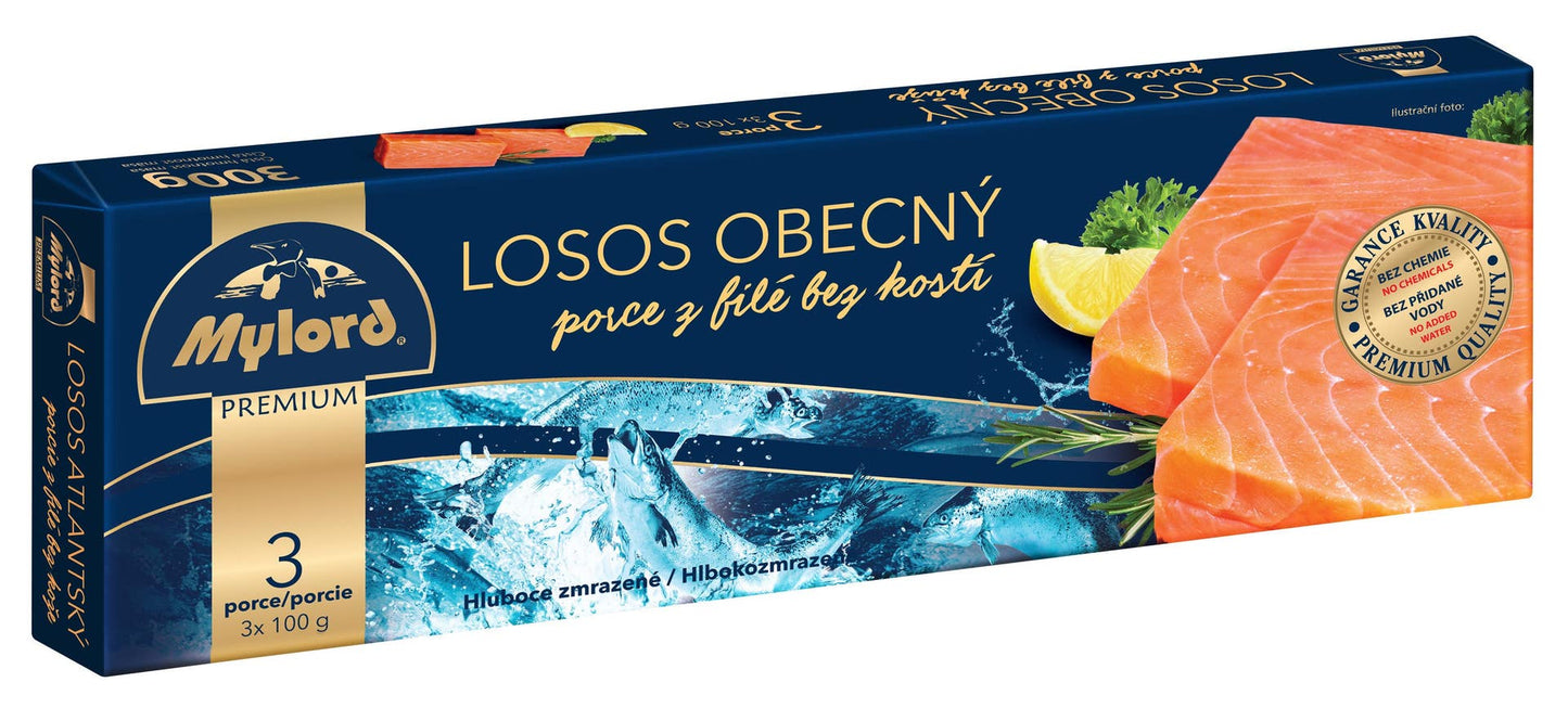 Mylord Premium Losos obecný porce z filé bez kůže 3x100g