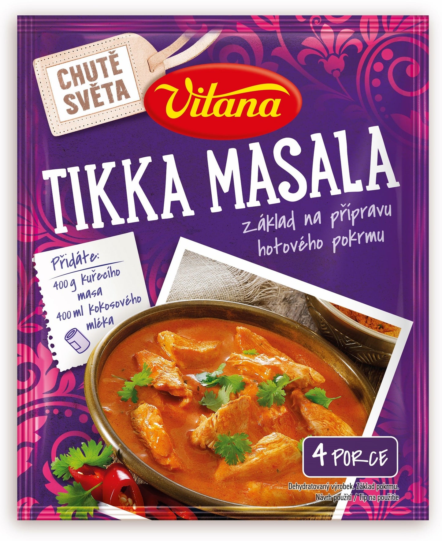 Vitana Tikka masala, základ jídla