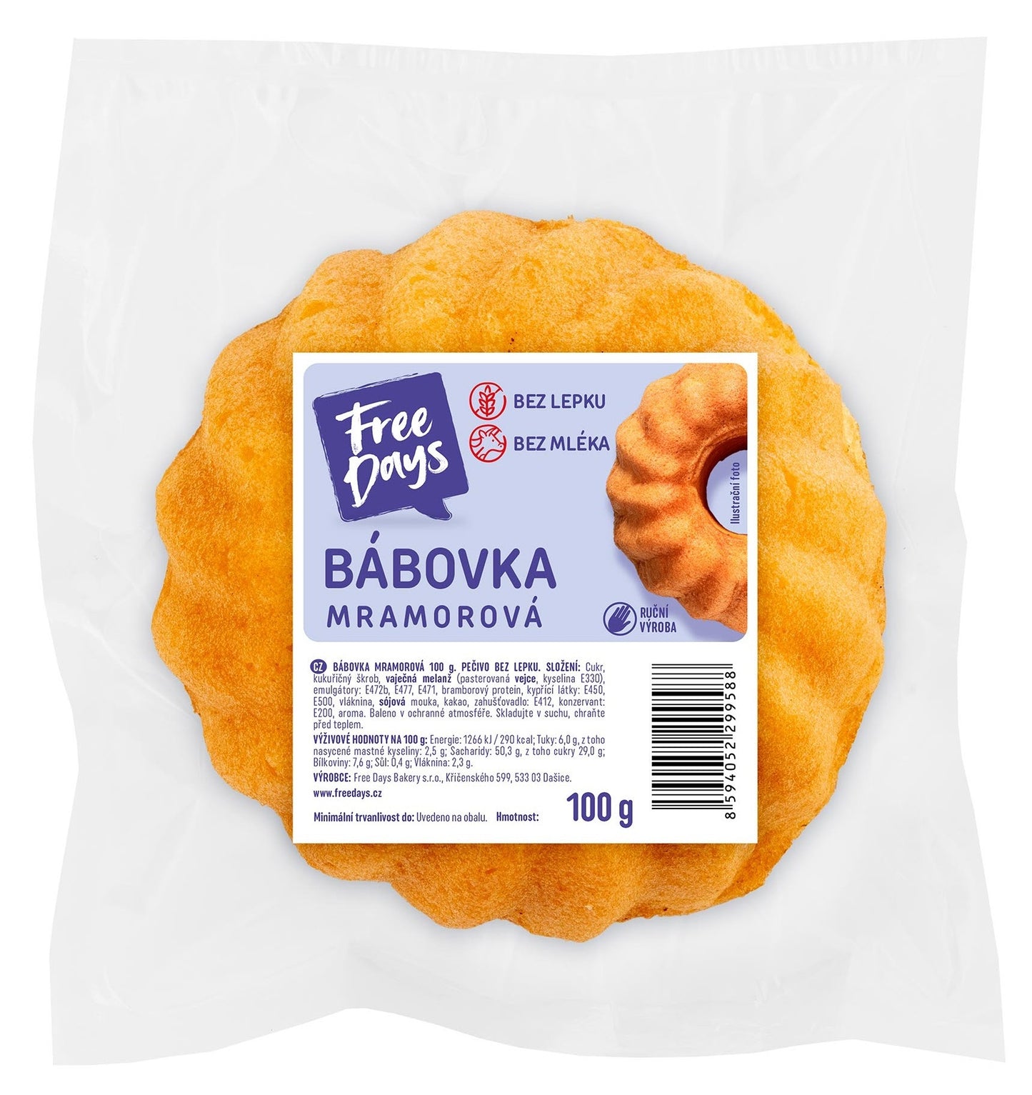 FreeDays Bábovka mramorová, bez lepku