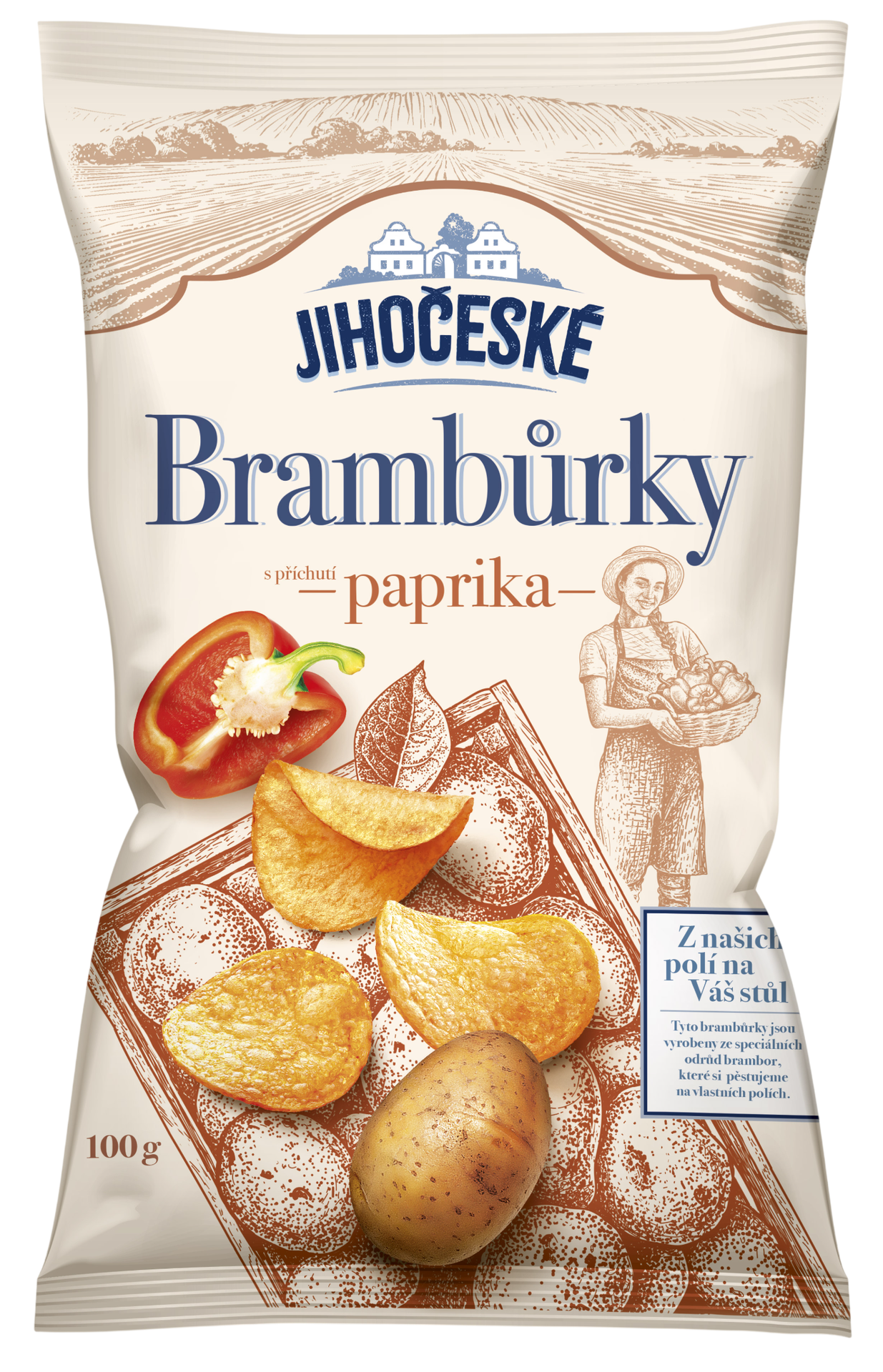 Jihočeské Brambůrky s příchutí paprika