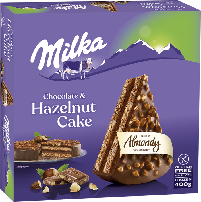 Almondy Milka čoko dort s lískovými oříšky