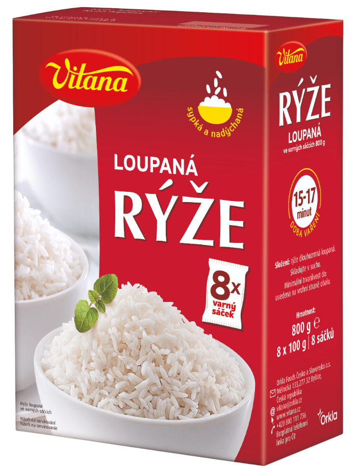 Vitana Rýže loupaná, varné sáčky 8x100g