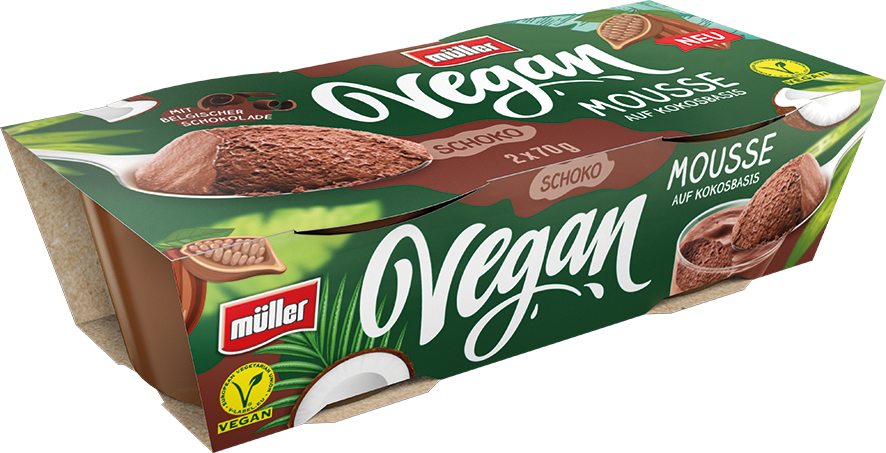 Müller Vegan Mousse Chocolate 2x70g