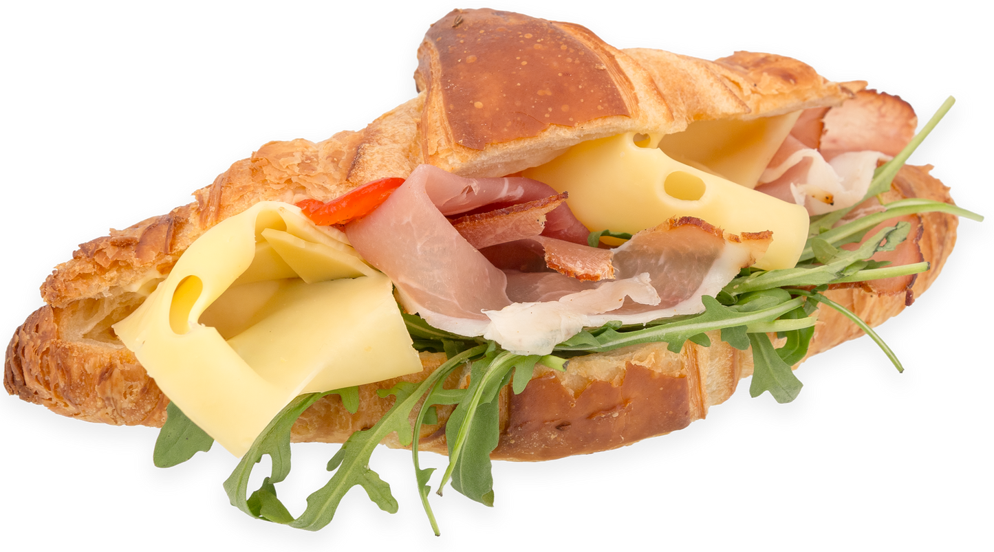 Čerstvě nakrájeno Croissant s prošutem