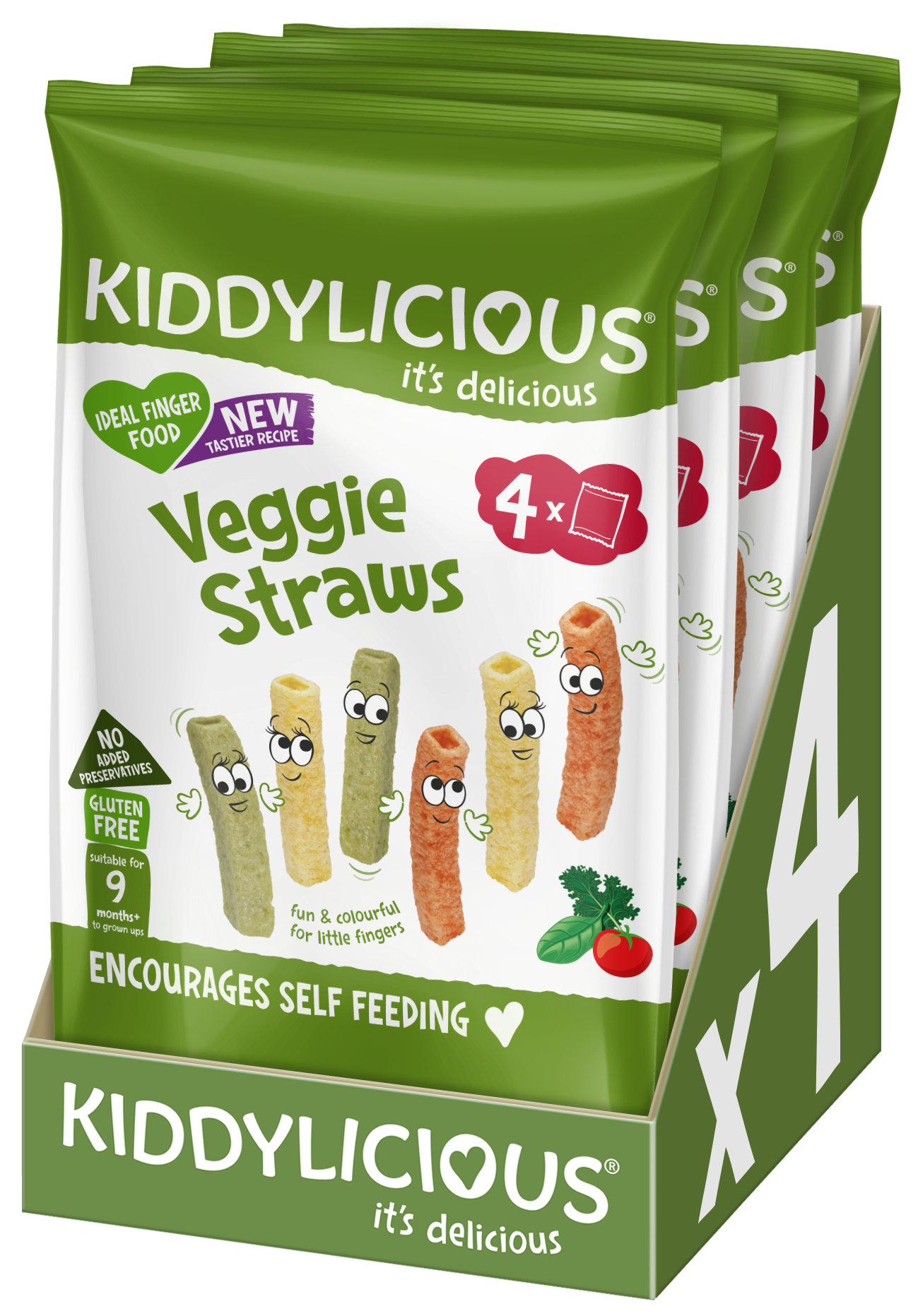 Kiddylicious Tyčinky zeleninové multipack 4x12g