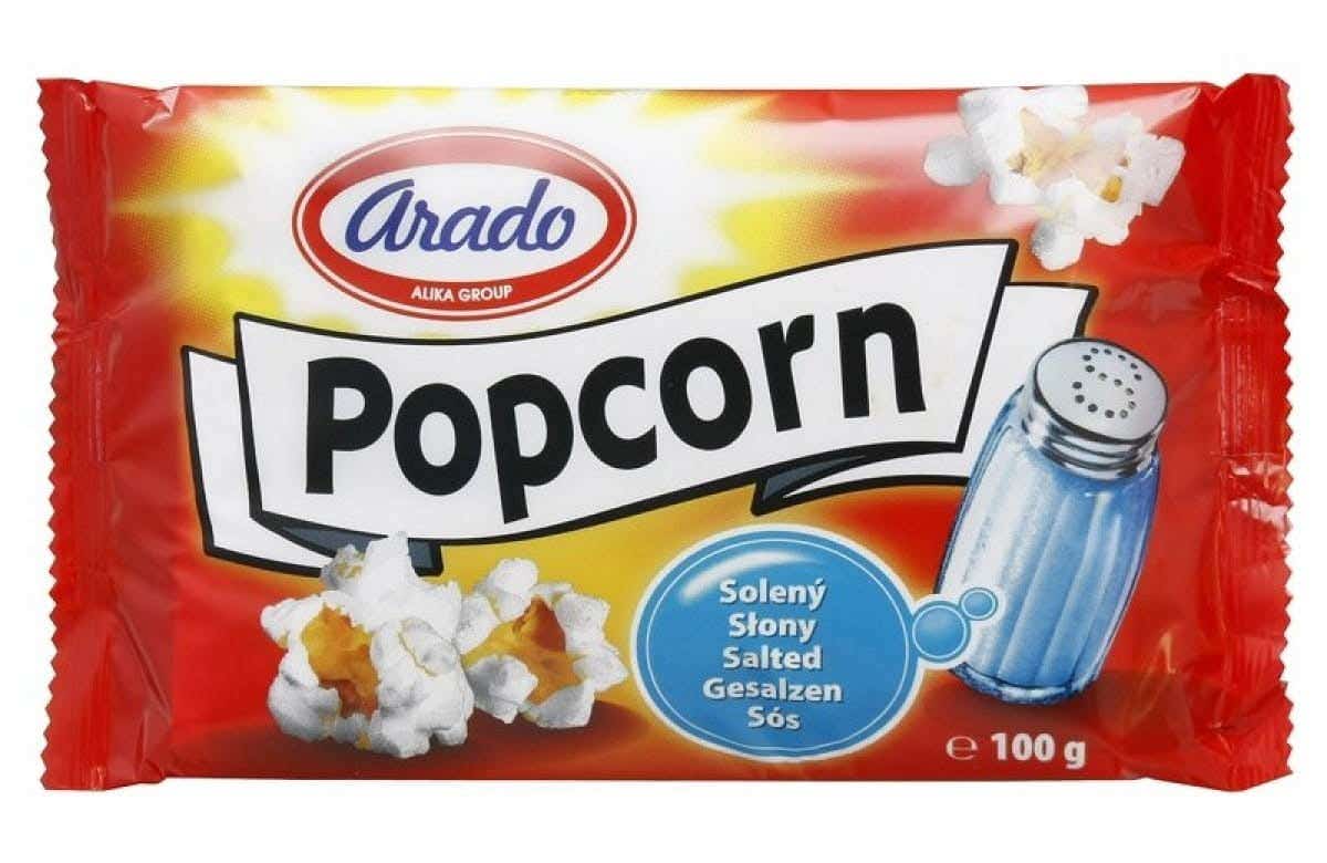 Arado Popcorn do mikrovlnné trouby, solený