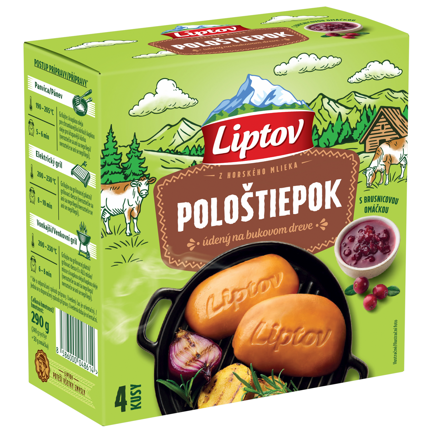 Liptov Pološtiepok na gril s brusinkovou omáčkou 4 ks