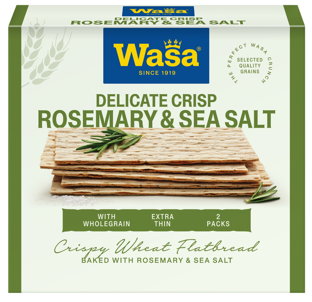 Wasa Delicate Crisp pšeničný s rozmarýnem a solí