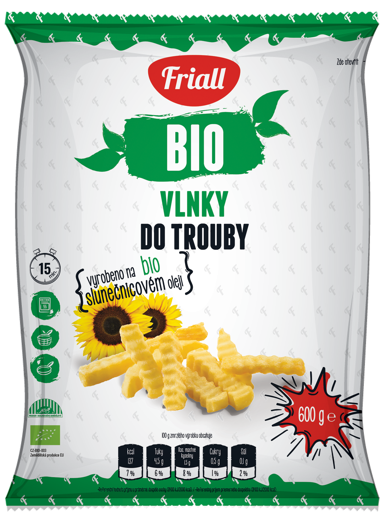 Friall Vlnky do trouby BIO