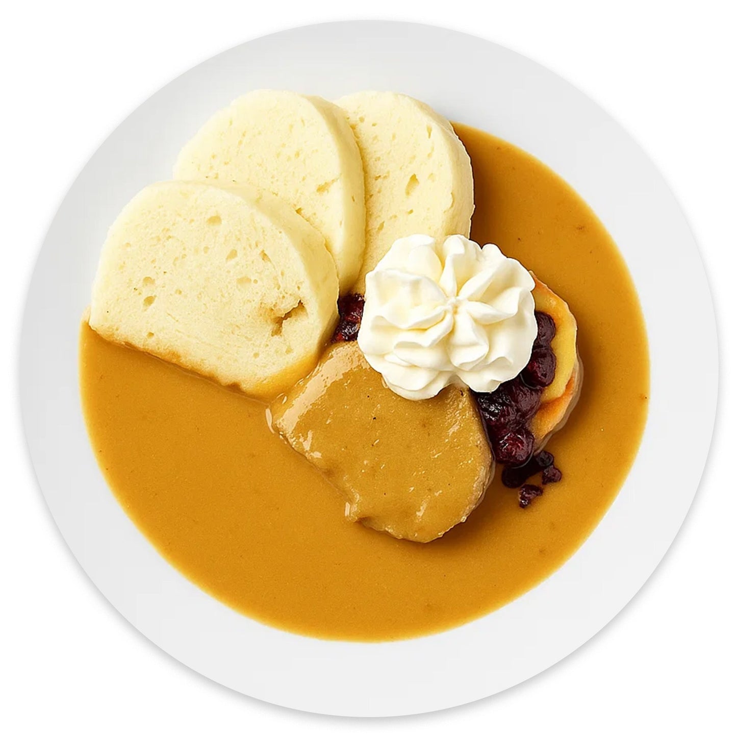 Authentic Svíčková na smetaně s houskovým knedlíkem