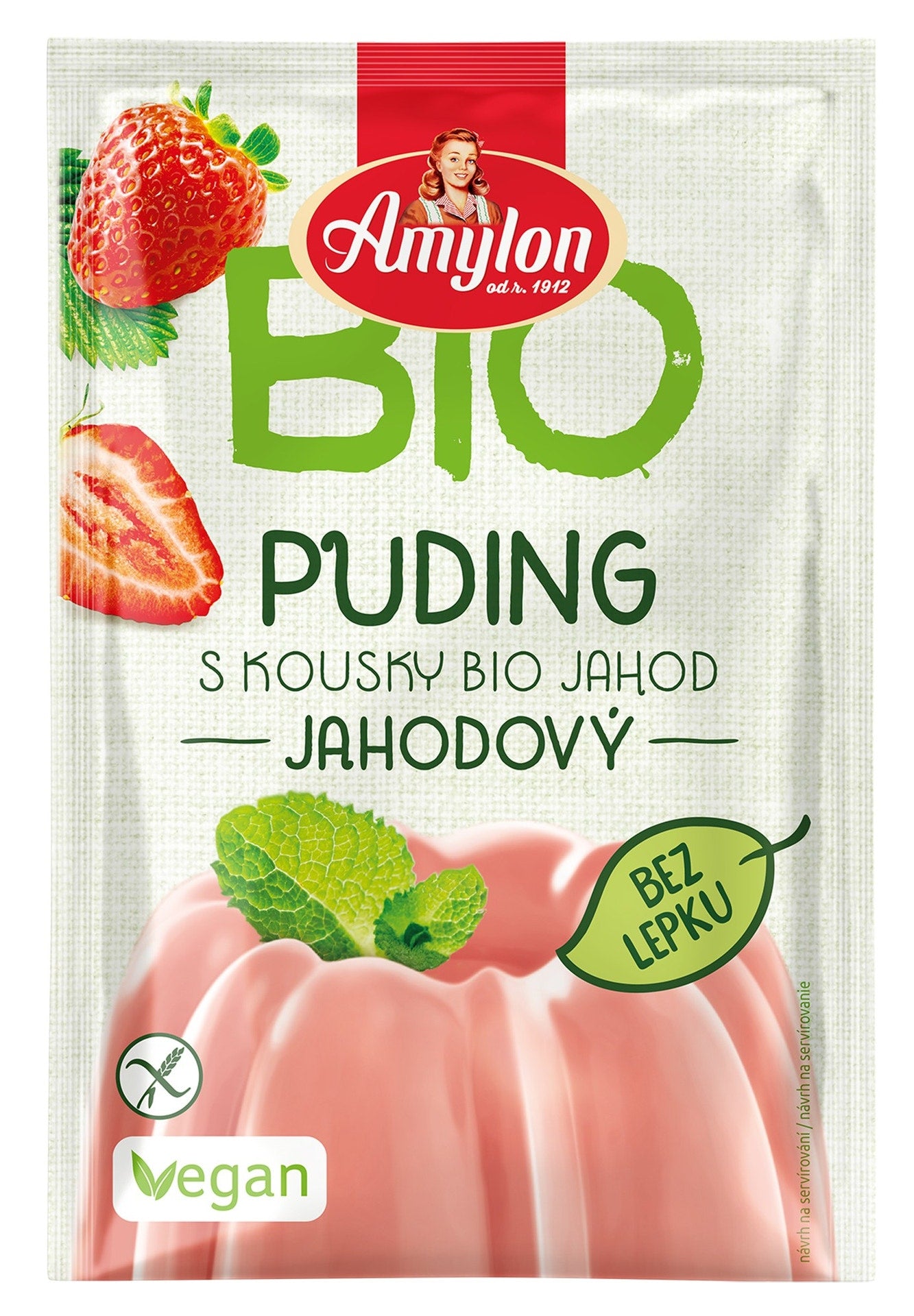 Amylon Pudink jahodový bezlepkový BIO