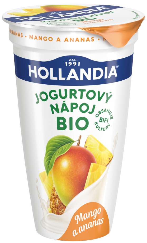 Hollandia Jogurtový nápoj, mango a ananas