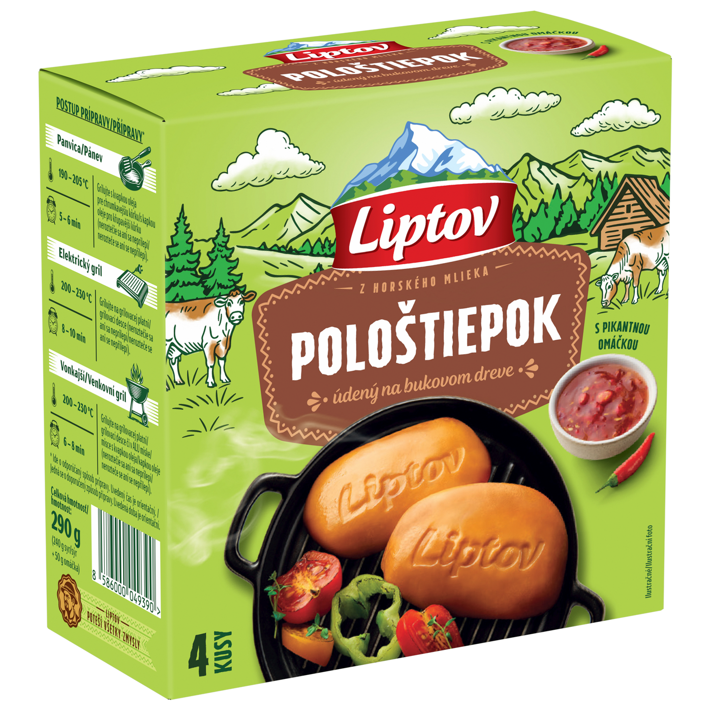 Liptov Pološtiepok na gril s pikantní omáčkou 4 ks