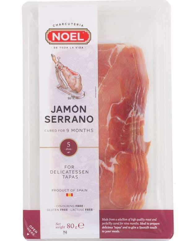 Noel Jamon Serrano krájené