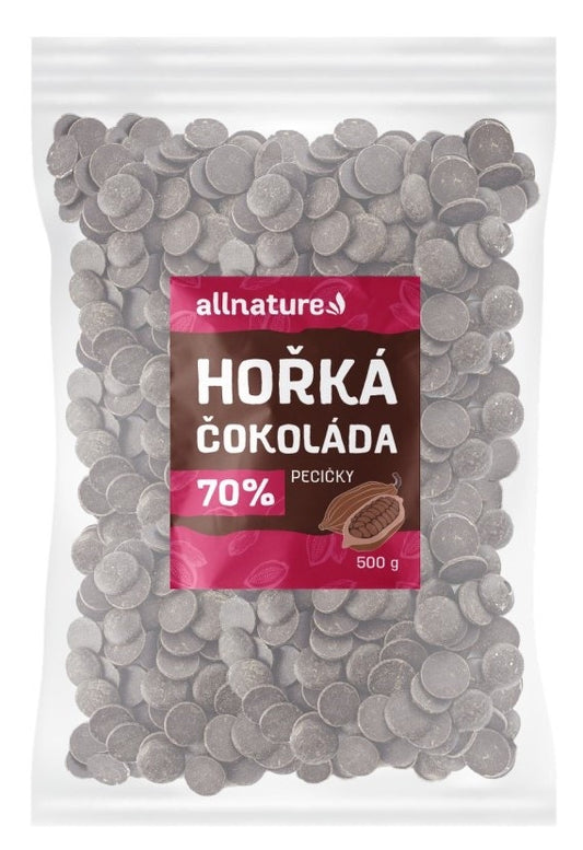 Allnature Hořká čokoláda 70% pecičky