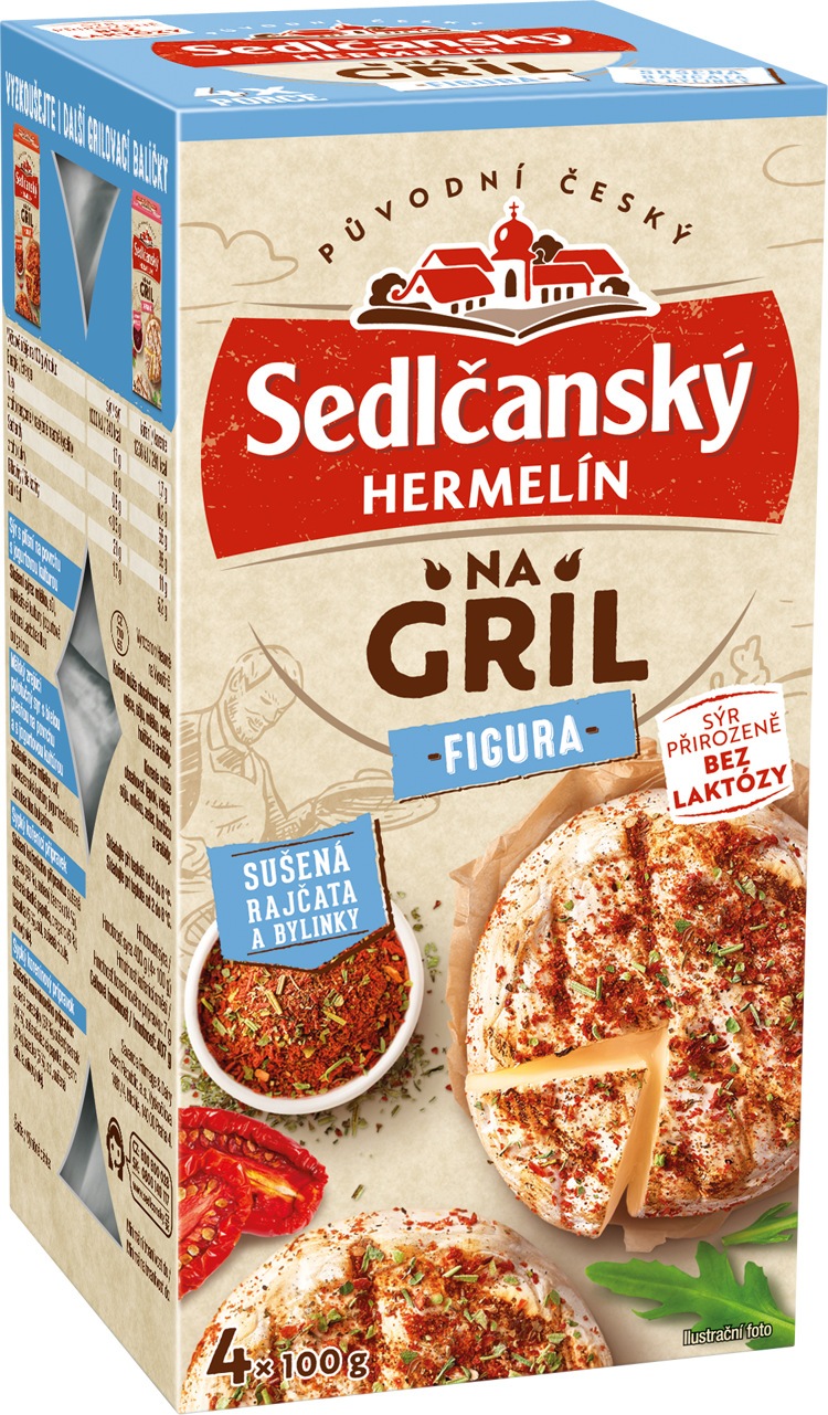 Sedlčanský Hermelín Figura na gril s kořením (4x100g)