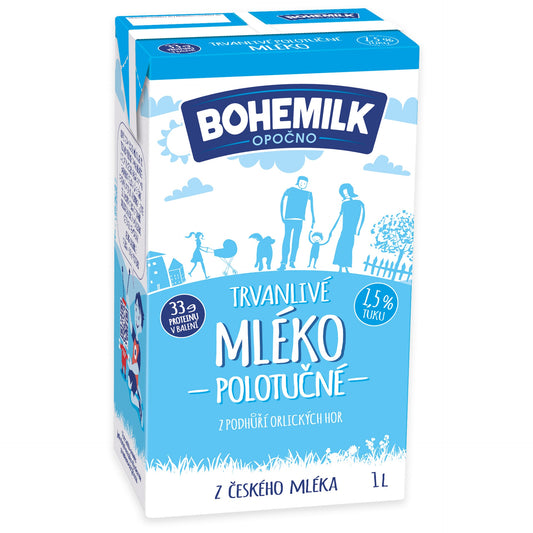 Bohemilk Trvanlivé mléko z podhůří Orlických hor - polotučné (1,5%)