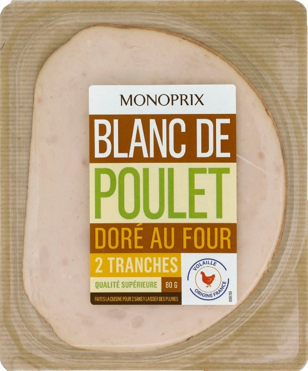 Monoprix Kuřecí prsní šunka, 2 plátky