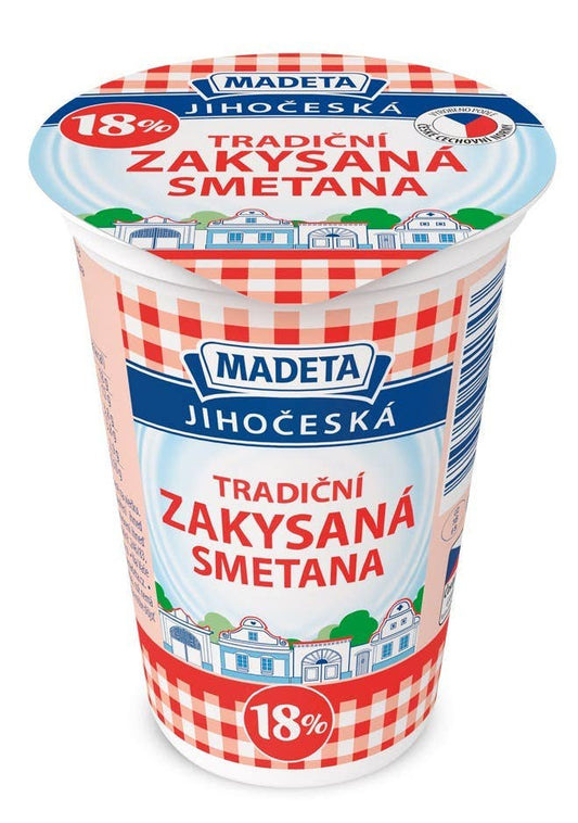Madeta Jihočeská zakysaná smetana 18%