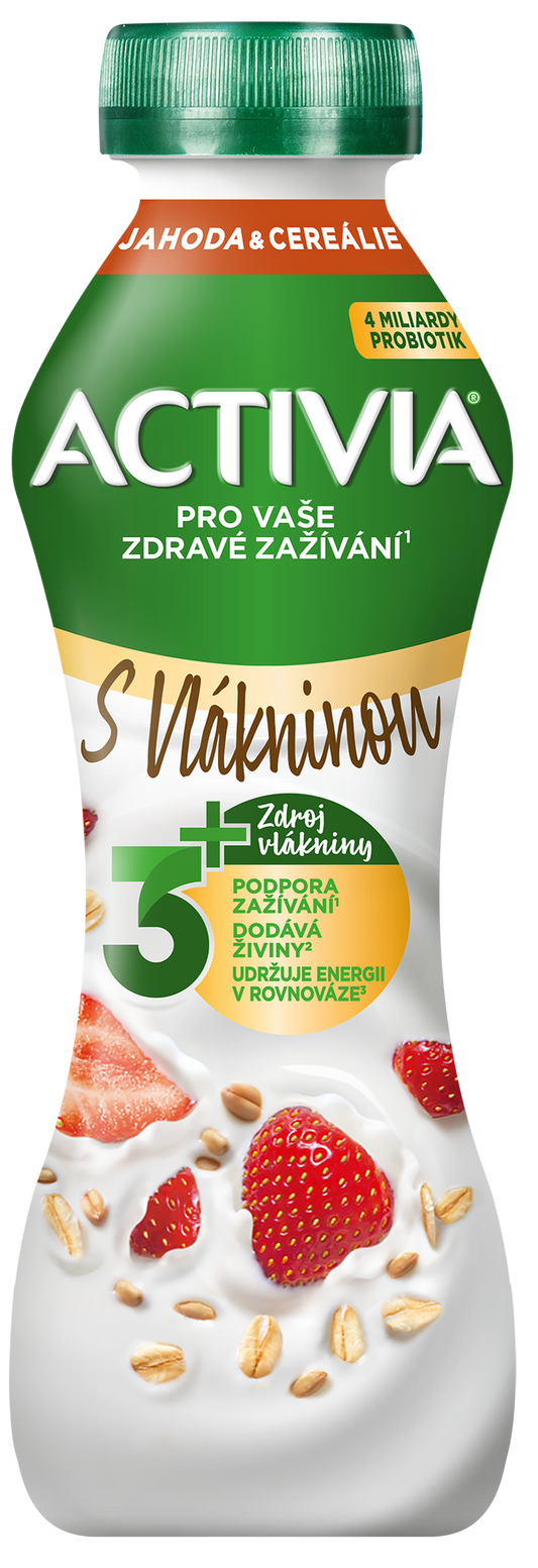 Activia Nápoj Jahoda/cereálie