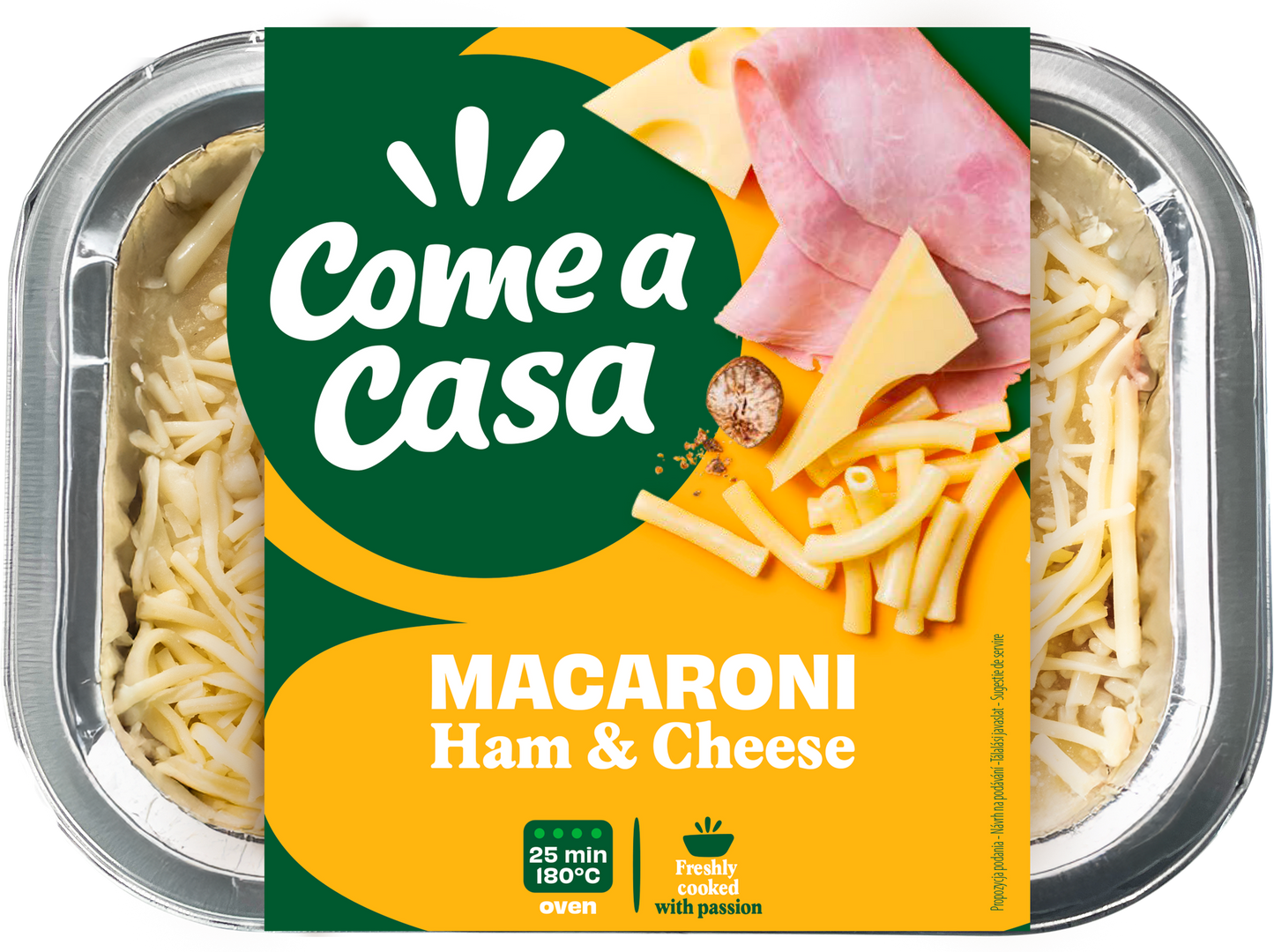 Come a Casa Zapečené makarony se šunkou a sýrem