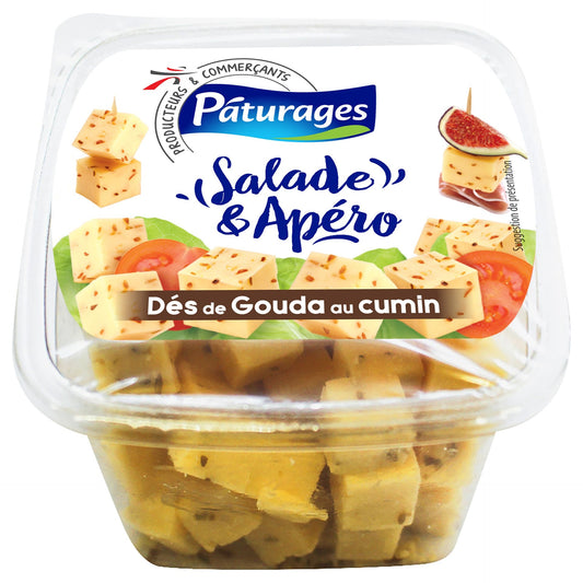 Pâturages Gouda s kmínem, sýrové kostky