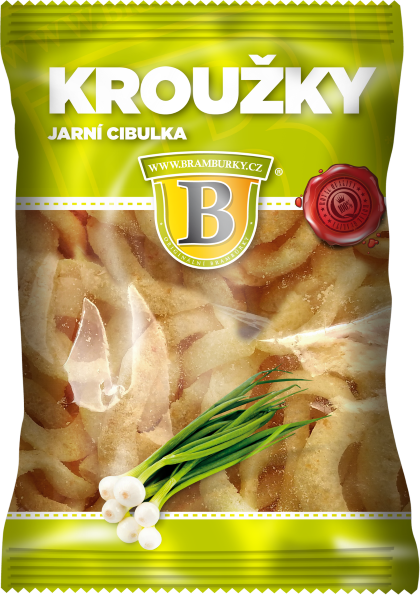 Originální hospodské brambůrky Kroužky jarní cibulka