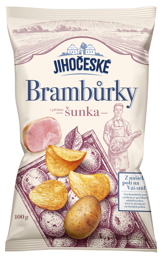 Jihočeské Brambůrky s příchutí šunka