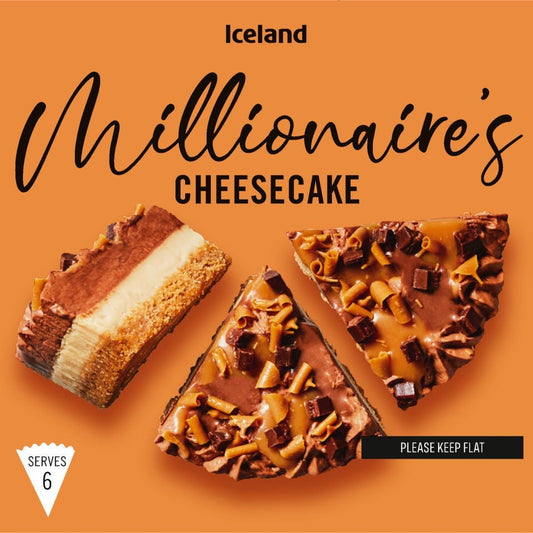 Iceland Pečený karamelový cheesecake zdobený čokoládovým krémem