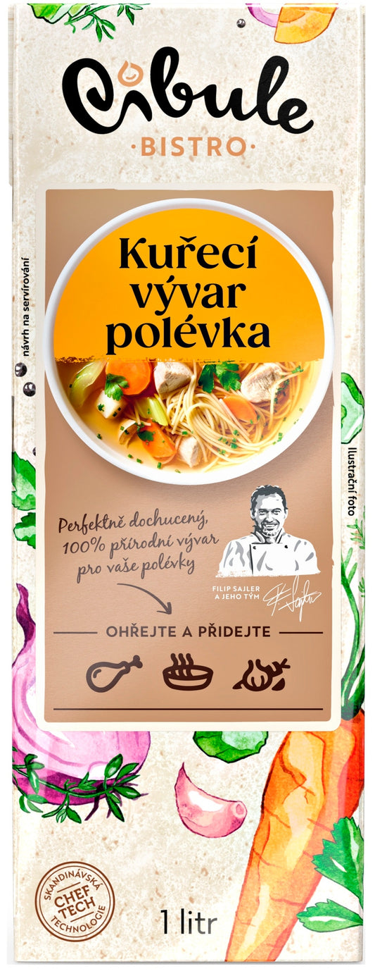 Cibule Bistro Kuřecí vývar polévka