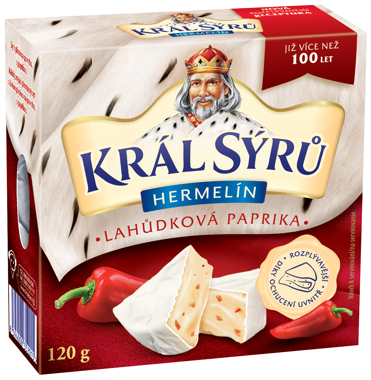 Král Sýrů Hermelín lahůdková paprika