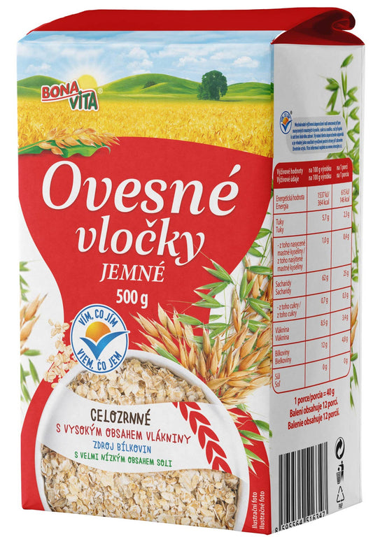 Bonavita Ovesné vločky jemné celozrnné