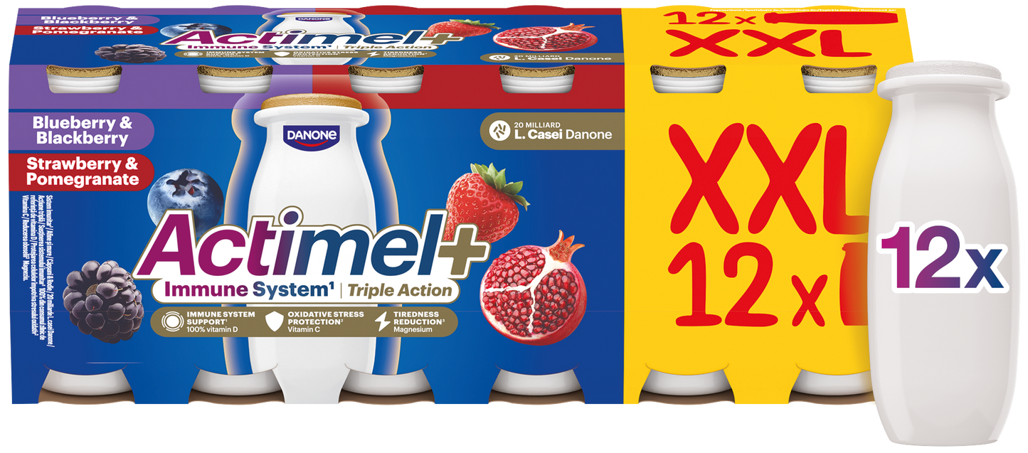 Actimel Triple Action Borůvka - Ostružina / Jahoda - Granátové jablko