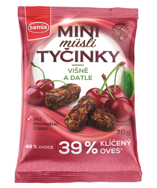 Semix Mini müsli tyčinky s višněmi bez lepku